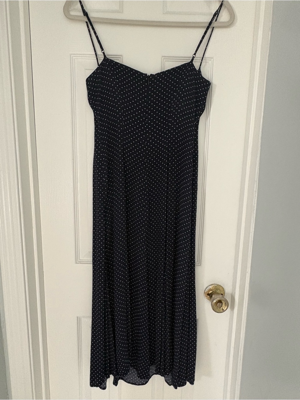Reformation Vollare dress. Navy Polka Dot. Size 6. Small. - Picture 3 of 6